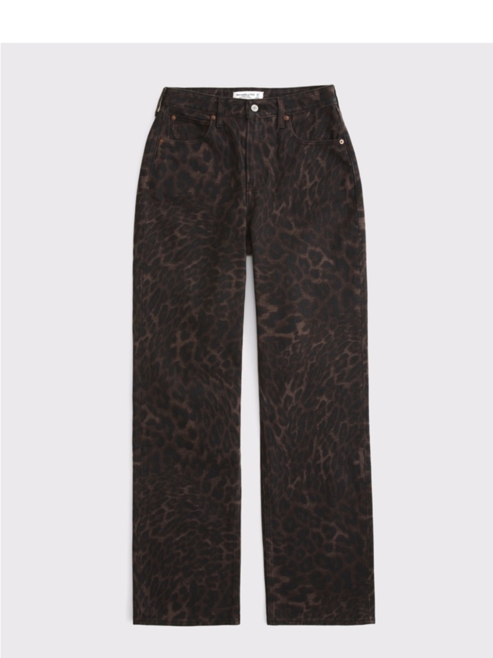 Abercrombie & Fitch leopard high rise 90’s Straight Jeans